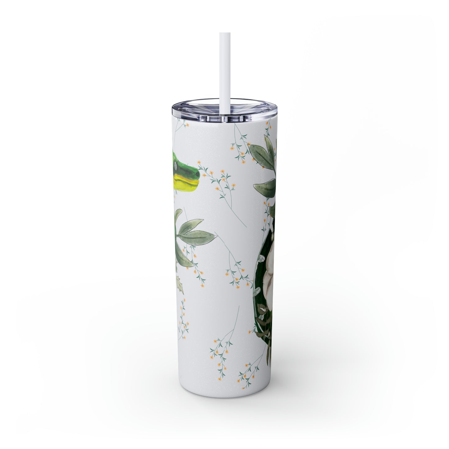 Floral Smooth Green Snake - Glitter