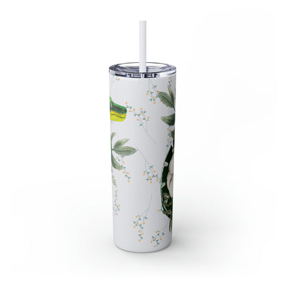 Floral Smooth Green Snake - Glitter
