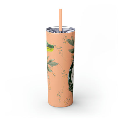 Floral Smooth Green Snake - Glitter