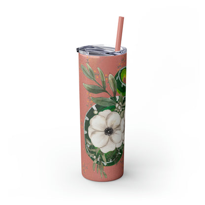 Floral Smooth Green Snake - Glitter