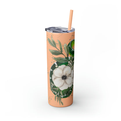 Floral Smooth Green Snake - Glitter