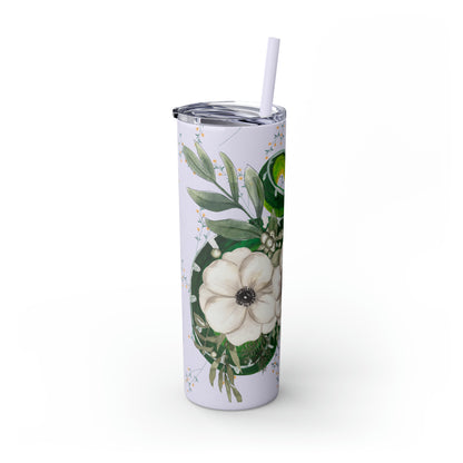 Floral Smooth Green Snake - Glitter