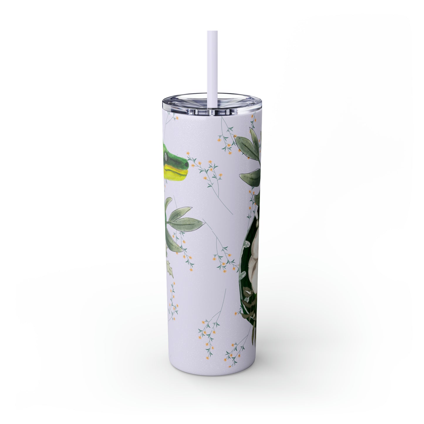 Floral Smooth Green Snake - Glitter