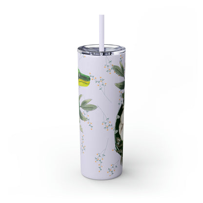 Floral Smooth Green Snake - Glitter