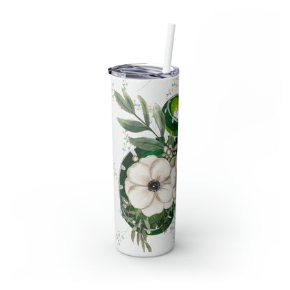 Floral Smooth Green Snake - Glitter