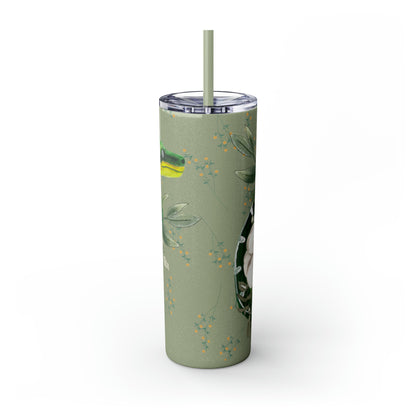 Floral Smooth Green Snake - Glitter
