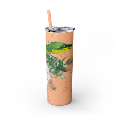 Floral Smooth Green Snake - Glitter