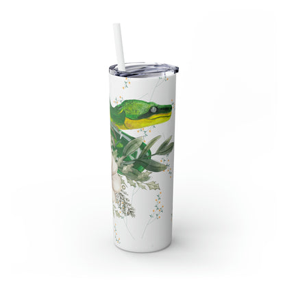 Floral Smooth Green Snake - Glitter