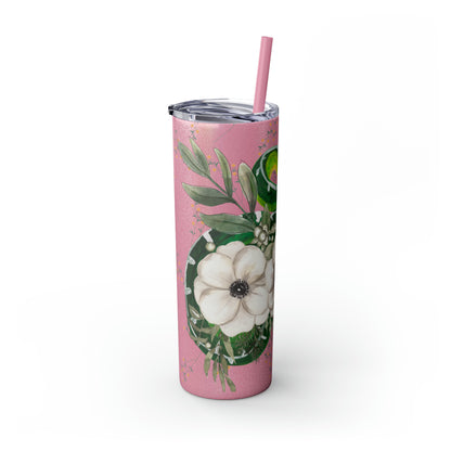 Floral Smooth Green Snake - Glitter