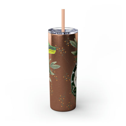 Floral Smooth Green Snake - Glitter