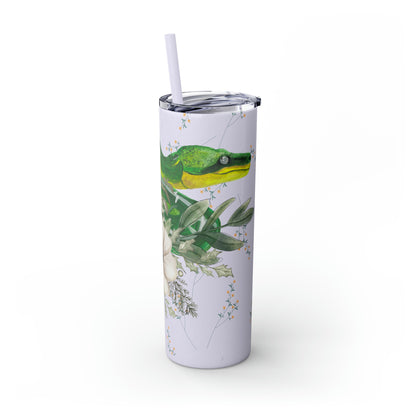 Floral Smooth Green Snake - Glitter