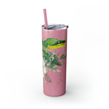 Floral Smooth Green Snake - Glitter