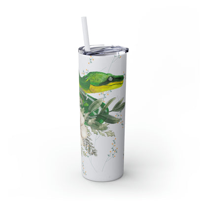 Floral Smooth Green Snake - Glitter