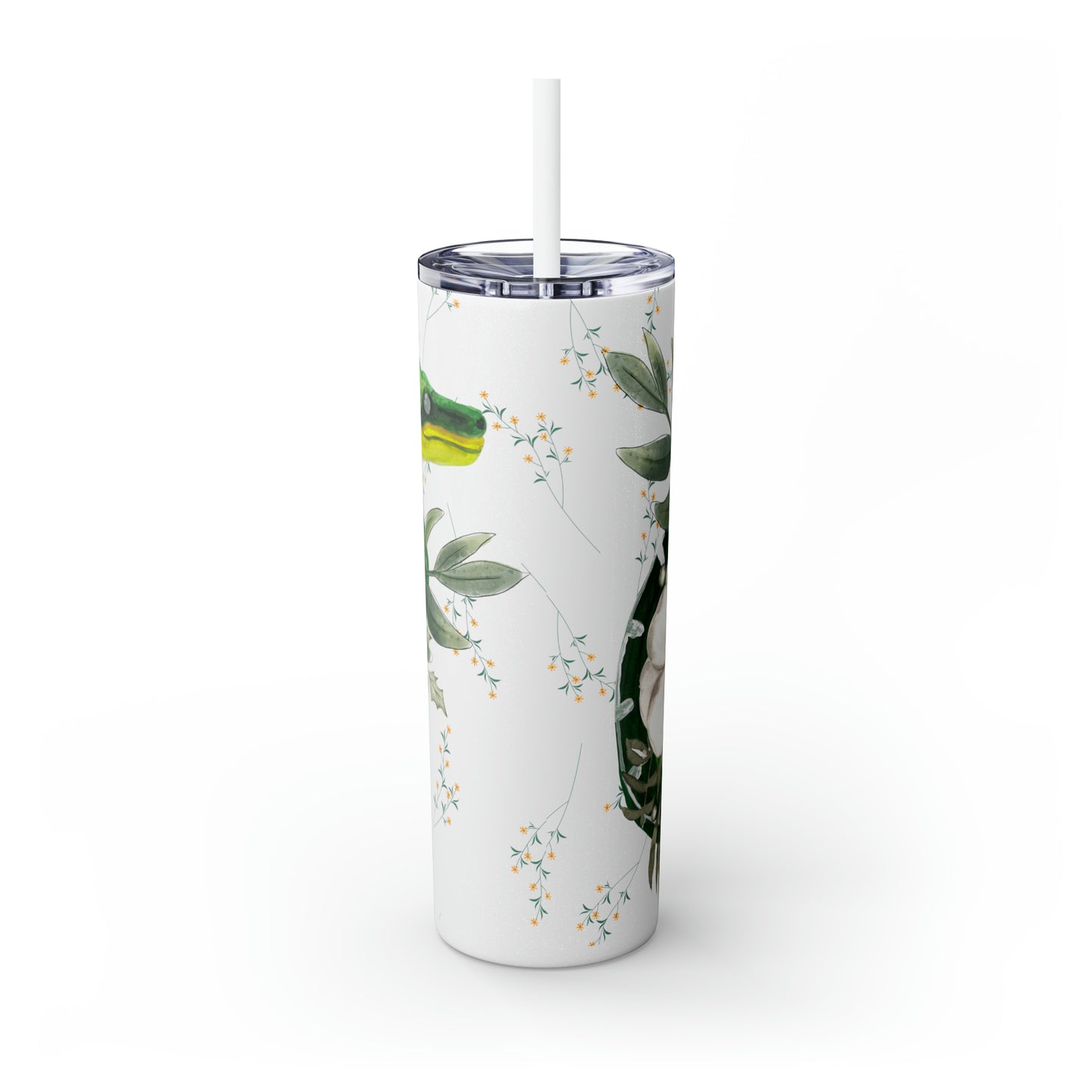 Floral Smooth Green Snake - Glitter