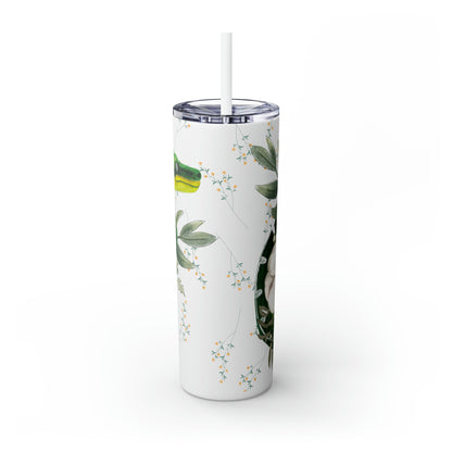 Floral Smooth Green Snake - Glitter