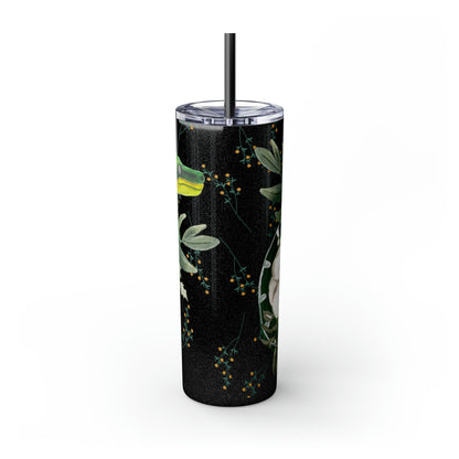 Floral Smooth Green Snake - Glitter