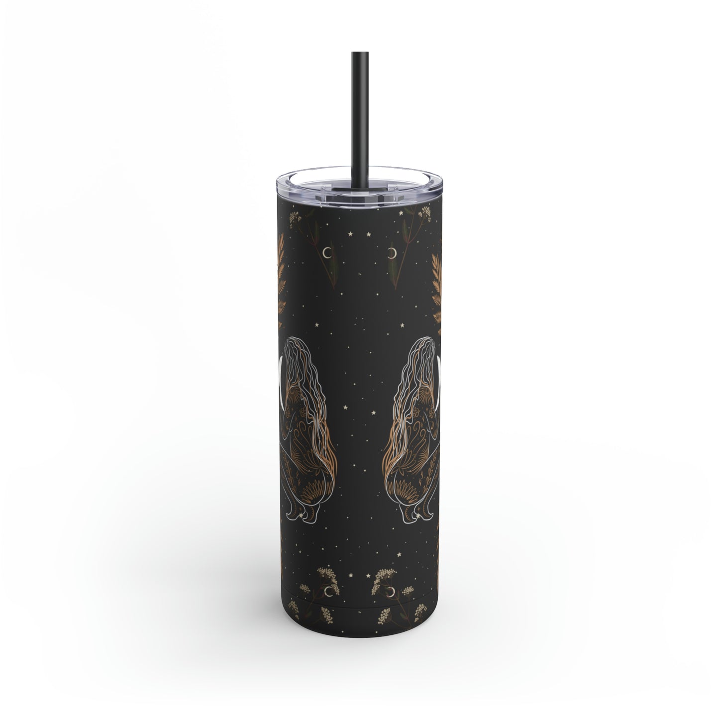 Moon Goddess - 20oz Matte Black Skinny Tumbler