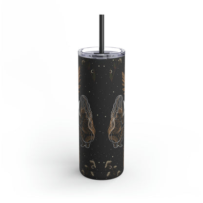 Moon Goddess - 20oz Matte Black Skinny Tumbler