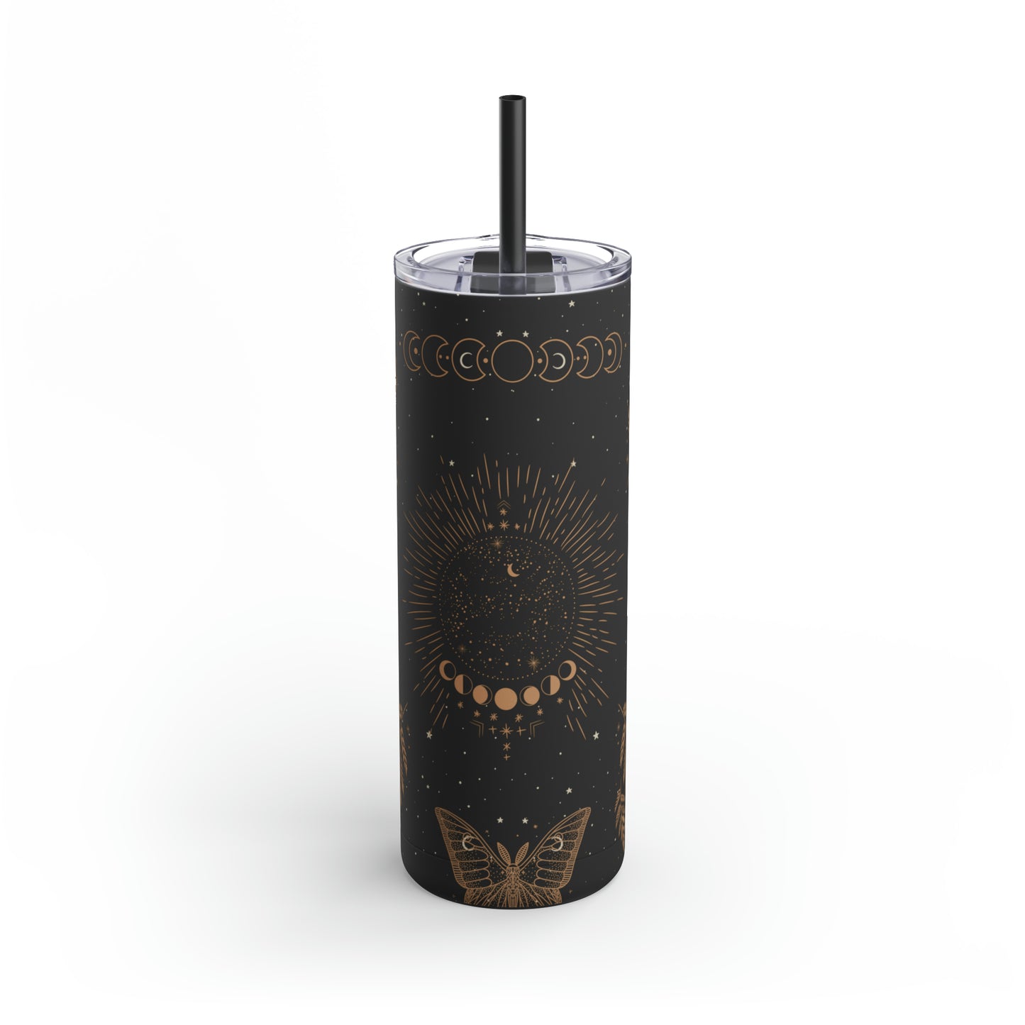 Moon Goddess - 20oz Matte Black Skinny Tumbler