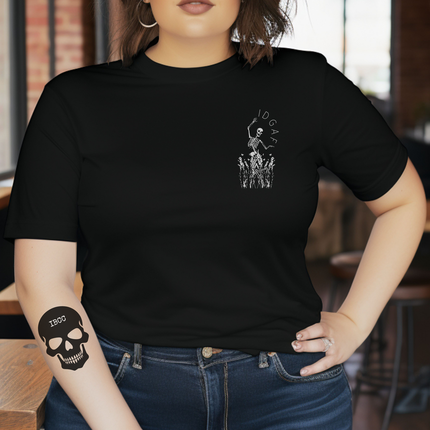 Floral Skeleton IDGAF